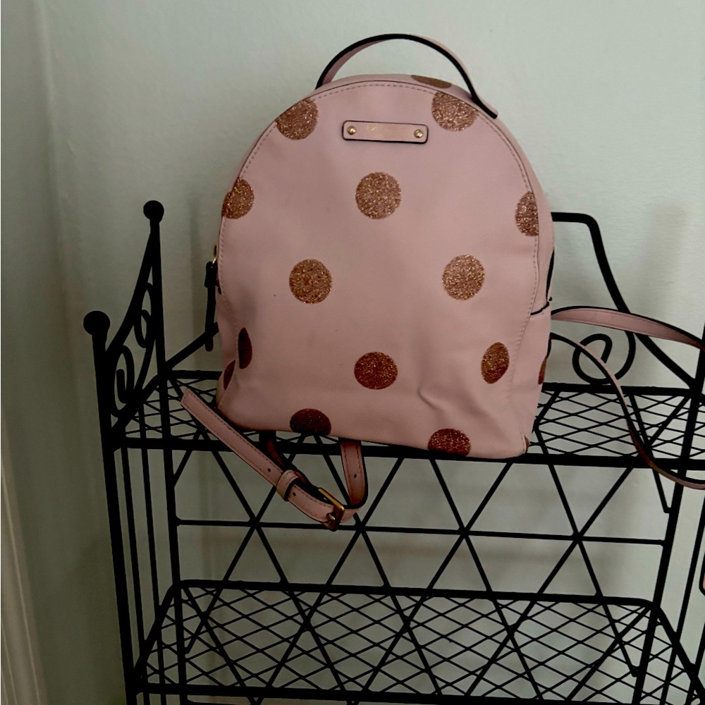 Kate Spade New York Glitter Dots Leather Mini Backpack. vintage.